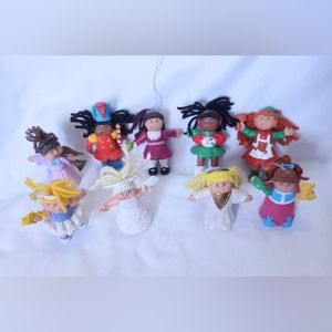 1990's Vintage Cabbage Patch Kids Christmas Ornaments & Figurines Lot